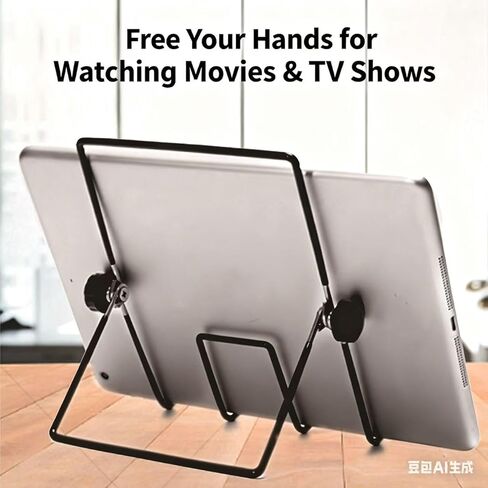 حامل كمبيوتر لوحي لجهاز iPad حامل مكتب، ملحقات مكتب منزلي قابل للطي للسفر لحامل iPad وحامل Dorm College Essentials شاشة محمولة تناسب علامات التبويب iPhone والكتب مقاس 4-15.9 بوصة باللون الأسود in Kuwait