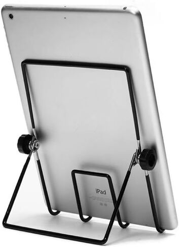 حامل كمبيوتر لوحي لجهاز iPad حامل مكتب، ملحقات مكتب منزلي قابل للطي للسفر لحامل iPad وحامل Dorm College Essentials شاشة محمولة تناسب علامات التبويب iPhone والكتب مقاس 4-15.9 بوصة باللون الأسود in Kuwait