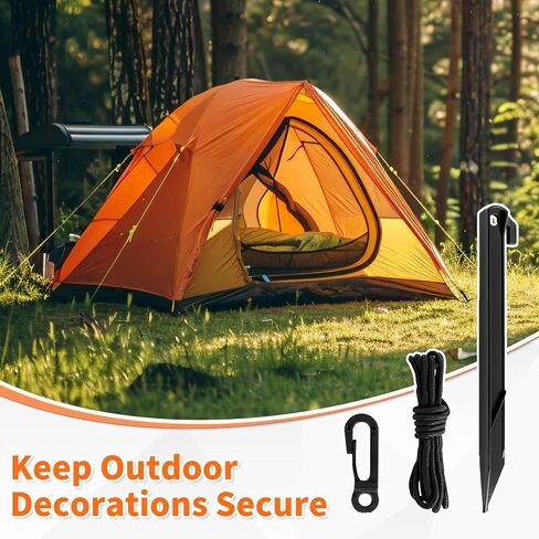 102 قطعة من أوتاد الخيمة والحبال، أوتاد بلاستيكية قابلة للنفخ على الأرض مع خطافات وحبال وإكسسوارات بديلة لخيام التخييم والفخاخ والشاطئ والحديقة الخارجية وديكورات العطلات in Kuwait