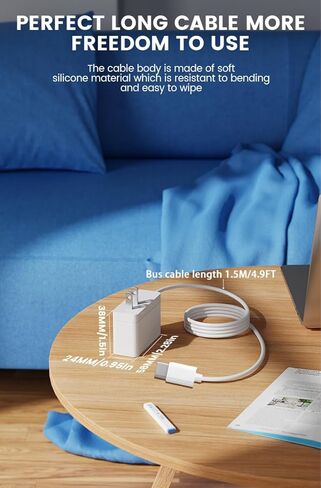 Power Adapter Compatible with Babysense Video Baby Monitors MaxView Pro and Prisma Replacement Type-C Charger Cord in Kuwait