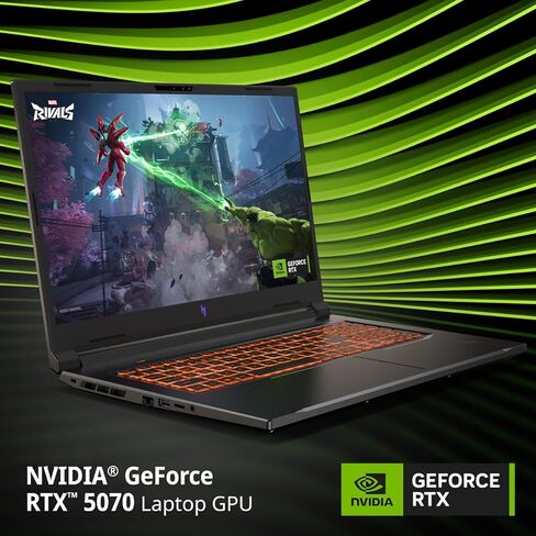 acer Nitro V 17 AI Gaming Laptop | AMD Ryzen 7 260 Processor | NVIDIA GeForce RTX 5070 Laptop GPU (798 AI Tops) | 17.3" FHD IPS 144Hz Display | 32GB DDR5 | 1TB Gen 4 SSD | Wi-Fi 6E | ANV17-41-R75F in Kuwait