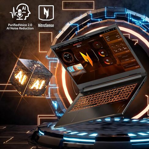 acer Nitro V 17 AI Gaming Laptop | AMD Ryzen 7 260 Processor | NVIDIA GeForce RTX 5070 Laptop GPU (798 AI Tops) | 17.3" FHD IPS 144Hz Display | 32GB DDR5 | 1TB Gen 4 SSD | Wi-Fi 6E | ANV17-41-R75F in Kuwait