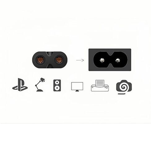 AC Power Cord for PS2, PS3, PS4, PS5, Xbox, Universal 2 Prong Power Cable, 5ft C7 Connector Replacement in Saudi Arabia