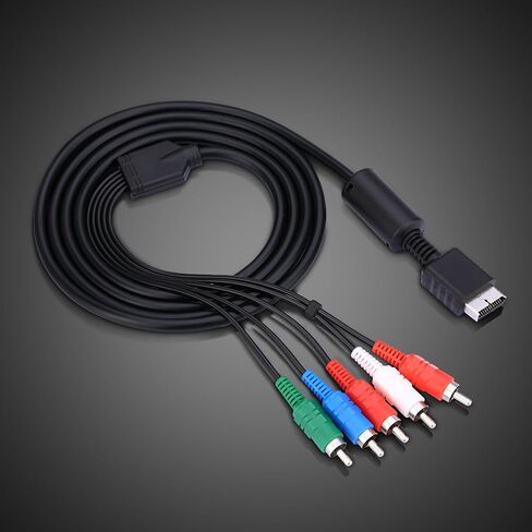 AV Multi Out to Component Video Audio Cable, High Definition Cord for PS2 PS3, with Thick Flexible Jacket and Color Coded Connectors in Saudi Arabia