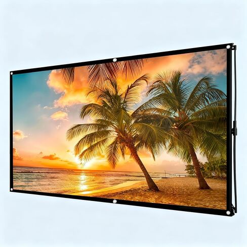 4K Compatible Portable Projector Screen Clean Design for Home Theater and Outdoor Movies (30 inch) in Saudi Arabia