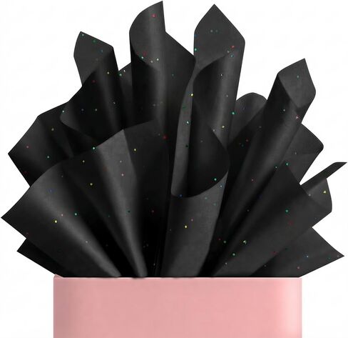 مناديل ورقية لامعة بيضاء لأكياس الهدايا مقاس 20 × 20 بوصة، 25 ورقة مناديل تغليف الهدايا القابلة لإعادة التدوير لعيد الميلاد والعطلات وحفلات الزفاف وأعياد الميلاد وديكورات الحفلات والمهرجانات in Kuwait