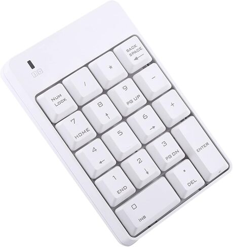 SUNGOOYUE لوحة مفاتيح رقمية USB 18 مفتاحًا لمستخدمي الكمبيوتر المحمول عن بعد 10 متر (أبيض) in Kuwait