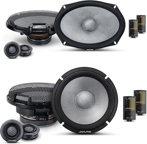 Alpine 6.5" & 6x9 R2 High-Resolution Speaker Bundle - A Pair of R2-S65C 2-Way Component Speakers & a Pair of R2-S69C 6x9 Component Speakers in Saudi Arabia
