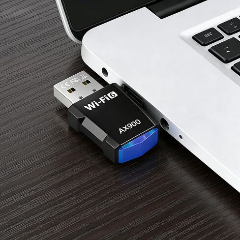 محول USB WiFi 6 لأجهزة الكمبيوتر المكتبية والكمبيوتر المحمول، نطاق مزدوج 900 ميجا بت في الثانية 2.4/5 جيجا هرتز، توصيل وتشغيل بحجم نانو، Windows 11/10 بدون برنامج تشغيل، إعادة توصيل 7 أجهزة في وقت واحد in Saudi Arabia