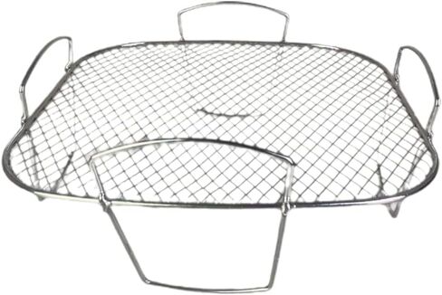 8 inch Square Air Fryer Rack, Stainless Steel Dehydrator Rack, Square Air Fryer Accessories, Air Fryer Rack, Stainless Steel Food Dehydrator Rack Toast Rack Grill Air Fryer Accessories in Saudi Arabia