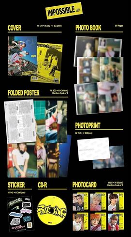 RIIZE RIIZING 1st Mini Album [IMPOSSIBLE Ver.] Photobook + CD + Photocard + Folded Poster + Sticker (Boom Boom Bass) in Saudi Arabia