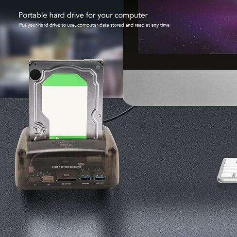 محطة إرساء USB 3.0 إلى SATA IDE Bay لـ 2.5 أو 3.5 بوصة HDD SSD، تدعم 20 تيرابايت، تبديل سريع، استنساخ دون اتصال بالإنترنت، تثبيت الأدوات (قابس الولايات المتحدة) in Saudi Arabia
