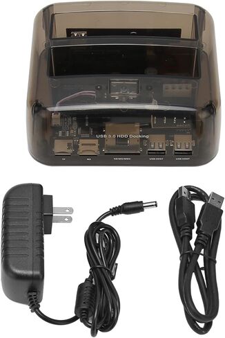 محطة إرساء USB 3.0 إلى SATA IDE Bay لـ 2.5 أو 3.5 بوصة HDD SSD، تدعم 20 تيرابايت، تبديل سريع، استنساخ دون اتصال بالإنترنت، تثبيت الأدوات (قابس الولايات المتحدة) in Saudi Arabia