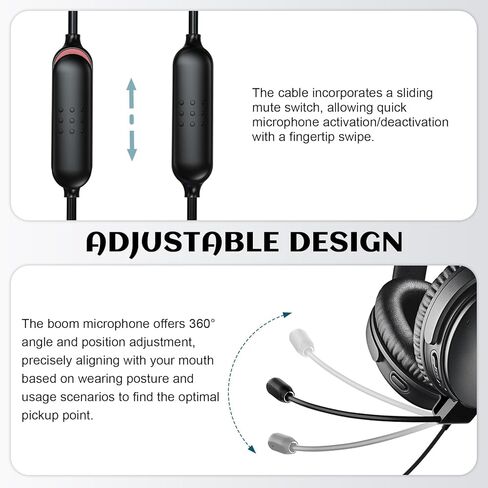 ميكروفون Zosvoses QC45 متوافق مع سماعات الرأس Bose QuietComfort 45 (QC45) بلوتوث اللاسلكية المانعة للضوضاء لأجهزة الكمبيوتر والكمبيوتر المحمول وPS4 وPS5 وXbox One/X/S in Saudi Arabia