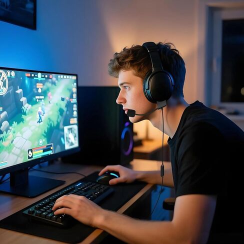 ميكروفون Zosvoses QC45 متوافق مع سماعات الرأس Bose QuietComfort 45 (QC45) بلوتوث اللاسلكية المانعة للضوضاء لأجهزة الكمبيوتر والكمبيوتر المحمول وPS4 وPS5 وXbox One/X/S in Saudi Arabia