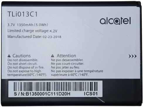 بطارية LEOM TLi013C1 لجهاز Alcatel Go Flip V، 4051S، 4044W، 4043S، 4052، استبدال عالي السعة 3.7 فولت 1350 مللي أمبير بطارية ليثيوم أيون داخلية أصلية in Kuwait