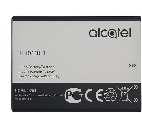 بطارية LEOM TLi013C1 لجهاز Alcatel Go Flip V، 4051S، 4044W، 4043S، 4052، استبدال عالي السعة 3.7 فولت 1350 مللي أمبير بطارية ليثيوم أيون داخلية أصلية in Kuwait