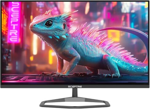 شاشة الألعاب Scepter الجديدة مقاس 32 بوصة 2K QHD Prime 2560 x 1440 حتى 210 هرتز sRGB 115% 1 مللي ثانية DisplayPort HDMI Type-C مكبرات صوت مدمجة، أسود آلي 2026 ((سلسلة E325B-QW200D) in Kuwait