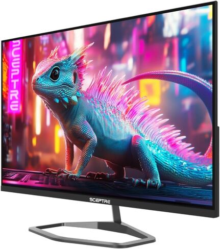 شاشة الألعاب Scepter الجديدة مقاس 32 بوصة 2K QHD Prime 2560 x 1440 حتى 210 هرتز sRGB 115% 1 مللي ثانية DisplayPort HDMI Type-C مكبرات صوت مدمجة، أسود آلي 2026 ((سلسلة E325B-QW200D) in Kuwait