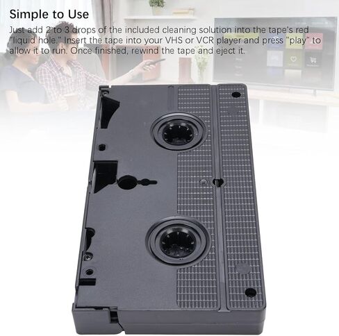Yosoo VHS Video Head Cleaner Wet Technology، لمشغل VCR VHS مع نظام التنظيف الرطب المتوافق مع مادة ABS للاستخدام المنزلي in Saudi Arabia