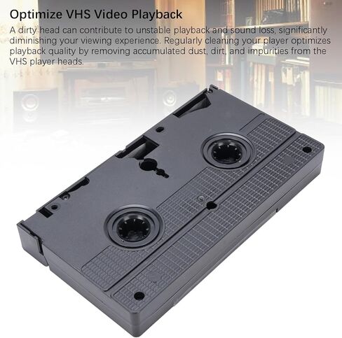 Yosoo VHS Video Head Cleaner Wet Technology، لمشغل VCR VHS مع نظام التنظيف الرطب المتوافق مع مادة ABS للاستخدام المنزلي in Saudi Arabia