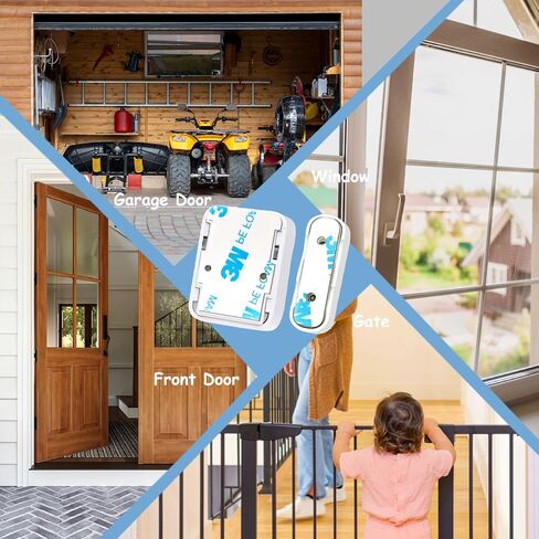 قطعة بديلة لاصقة SimpliSafe - 24 قطعة من الأشرطة المقطوعة مسبقًا لأجهزة استشعار الدخول والمغناطيس، بدون إزالة بقايا، تثبيت قوي للجدار/الباب، 12 وسادة استشعار + 12 وسادة مغناطيسية in Kuwait