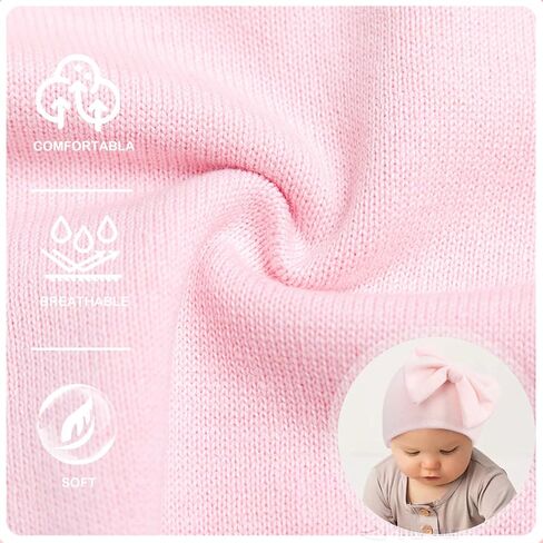 مجموعة من 2 قبعات وجوارب وقفازات للأطفال حديثي الولادة، جوارب قطنية لحديثي الولادة من البنات والأولاد in Kuwait
