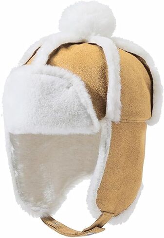 Toddlers Baby Girls and Boys Beanie Cap Crochet Earflap Pilot Hats Winter Warm Knit Caps in Saudi Arabia