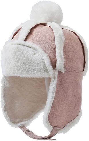 Toddlers Baby Girls and Boys Beanie Cap Crochet Earflap Pilot Hats Winter Warm Knit Caps in Saudi Arabia