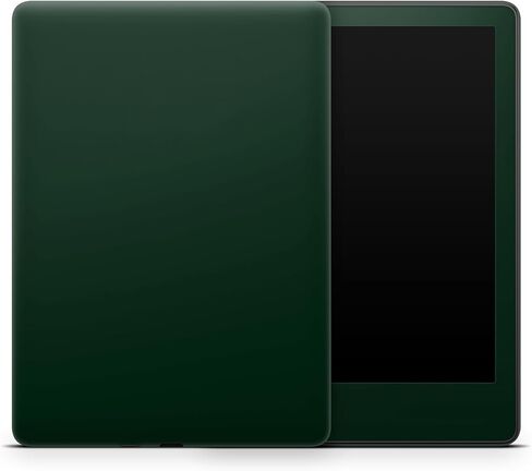 ZOOMHITSKINS Kindle Skin Compatible with Kindle Colorsoft (2024), Plain Solid Color Dark Deep Forest Green Emerald, Easy Bubble-Free 3M Vinyl Skin Decal Accessories, Made in The USA in Saudi Arabia