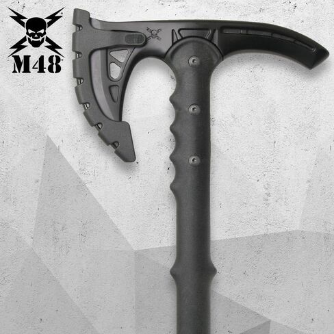 M48 Kommando Survival Axe Hiking Staff | Cast Stainless Steel Blade | Fiberglass Handle | Rubberized Blade Cover | Hiking and Camping | 37" Overall in Saudi Arabia