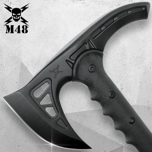 M48 Kommando Survival Axe Hiking Staff | Cast Stainless Steel Blade | Fiberglass Handle | Rubberized Blade Cover | Hiking and Camping | 37" Overall in Saudi Arabia
