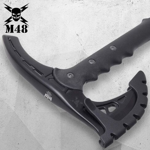M48 Kommando Survival Axe Hiking Staff | Cast Stainless Steel Blade | Fiberglass Handle | Rubberized Blade Cover | Hiking and Camping | 37" Overall in Saudi Arabia
