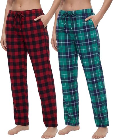 Andrew Scott Womens' Lounge Pants|100% Cotton | Lightweight, Ultra-Soft Brushed Woven Fabric | PJ Bottoms | Multi Packs in Saudi Arabia