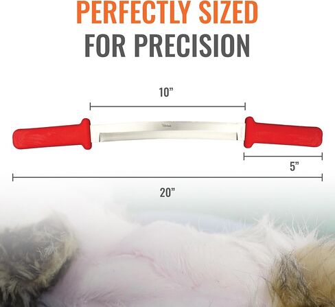 Wiebe Elite Double-Edged Fleshing Blade Knife Tool | Professional Dual Blade for Taxidermy, Trapping, and Coon/Beaver Hide Preparation in Kuwait