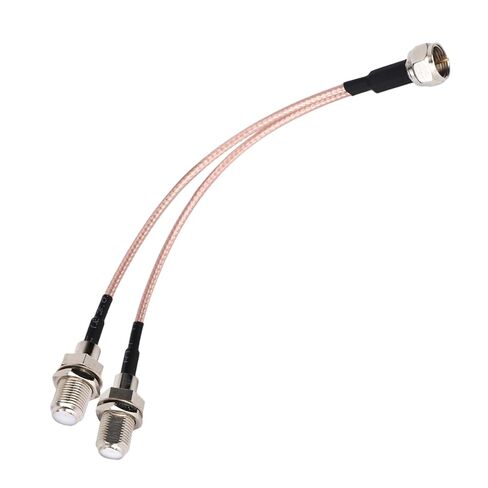 F-Type RG179 Splitter Coax Cable, F Male to F Dual Female Y-Shaped Splitter Coax Cable for TV Antenna Audio Video Equipment, Flexible for Tight Spaces in Saudi Arabia