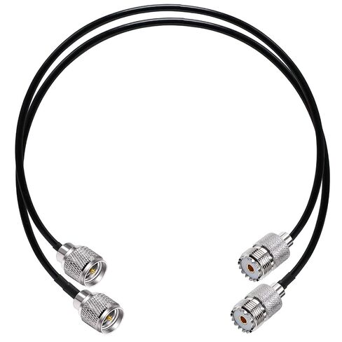 TUOLNK Mini UHF Male to UHF Female Extension Cable Mini Male Plug to SO239 PL259 Female Jack Coax Jumper Cable RG58 for CB Radio Antennas 12inch(30cm) 2Pcs in Saudi Arabia