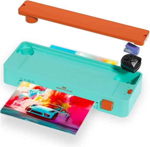 Mecolour Thermal Laminator Machine ، A4 Machine Machine سريع لمدة 3 دقائق ، مثالية للمعلمين أو المكاتب الصغيرة أو الأعمال أو المنزل ، 110 فولت in Kuwait