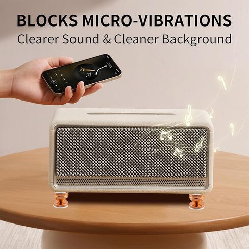 Isolation Feet for Turntable and Subwoofer, Aluminum Copper Alloy Anti-Vibration Spikes with Diffraction Groove, 4-Pack(Gold) in Saudi Arabia