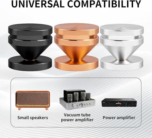 Isolation Feet for Turntable and Subwoofer, Aluminum Copper Alloy Anti-Vibration Spikes with Diffraction Groove, 4-Pack(Gold) in Saudi Arabia