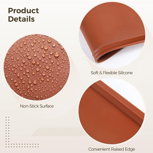 8 قطع من بطانات تجفيف السيليكون، صفائح سيليكون مقاس 35.56 × 35.56 سم لعمل المجفف مع إكسكاليبور، ورقة جلدية فواكه غير لاصقة مع حدود لإنتاج سائل اللحوم in Kuwait