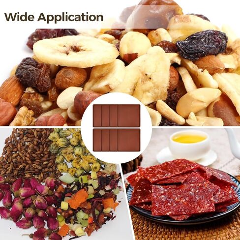 8 قطع من بطانات تجفيف السيليكون، صفائح سيليكون مقاس 35.56 × 35.56 سم لعمل المجفف مع إكسكاليبور، ورقة جلدية فواكه غير لاصقة مع حدود لإنتاج سائل اللحوم in Kuwait