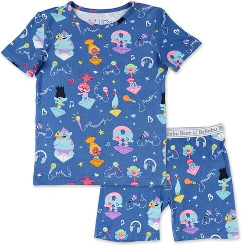 Bellabu Bear Trolls Kids Shorts Set for Boys & Girls, Matching Family Pajamas, Rayon from Bamboo in Kuwait