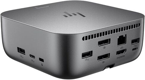 حزمة النسخ المتماثل لمنفذ HP Thunderbolt 4 Ultra Dock بقدرة 180 وات مع محور DKZ 9X481UT#ABA (محطة إرساء Thunderbolt/USB-C العالمية، نقل البيانات إلى أي كمبيوتر محمول يحمل علامة تجارية، كابل واحد للشحن) in Kuwait
