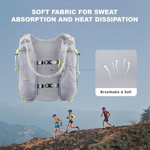 N NEVO RHINO 5.5L Running Vest for Women Men, Lightweight Hydration Vest with 1.5L Water Bladder, Breathable Water Backpack for Hiking Running Cycling in Saudi Arabia
