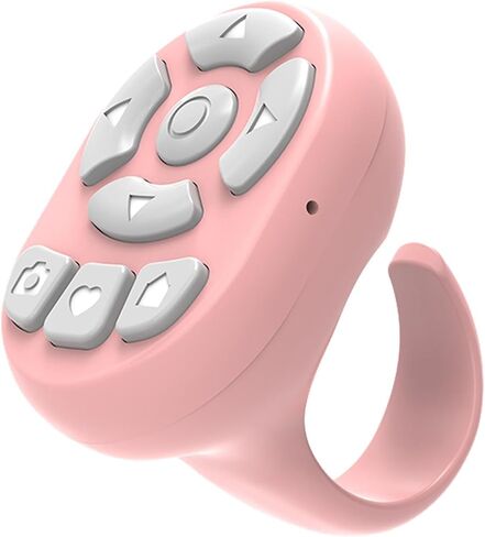 TikTok Scrolling Ring Microphone Remote Control,Fingertip Wireless Bluetooth Remote Control;for iPhone,Google Pixel,Samsung Phone (Pink) in Saudi Arabia