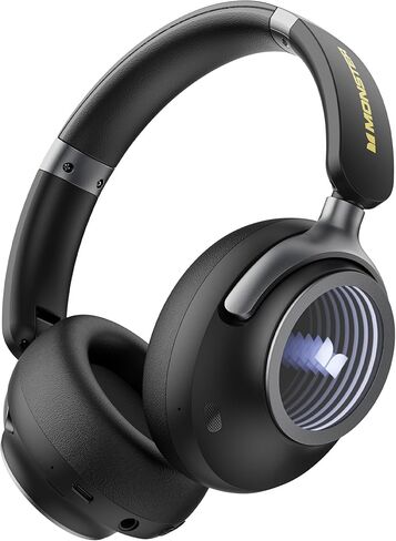 Monster Persona 4th ANC Active Noise Canceling Headphones, Wireless Bluetooth Over-Ear Headphones with 3 EQ Modes, and 70H Playtime, Bluetooth 6.0, Deep Bass, Foldable Comfort Design for Travel, Black in Saudi Arabia