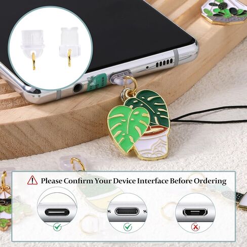 4 قطعة سحر المكونات الغبار مع قلادة سبيكة رائد الفضاء نوع-C منفذ USB مكافحة الغبار المقابس لطيف الهاتف سحر لمعظم هواتف محمولة من النوع C in Kuwait