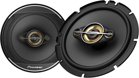 مجموعة مكبرات الصوت للسيارة PIONEER - مكبرات صوت مكونة من 6.5 بوصة ثنائية الاتجاه TS-A653CH باللون الذهبي ومكبرات صوت محورية سوداء مقاس 6.5 بوصة TS-A1681F in Kuwait