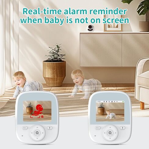 جهاز مراقبة الطفل مع الكاميرا والصوت، جهاز مراقبة الطفل بالفيديو مقاس 2.8 بوصة مع ناقل حركة آمن بدون شبكة WiFi، رؤية ليلية، مستشعر درجة الحرارة، محادثة ثنائية الاتجاه، اكتشاف العدسات الخارجية، تذكير بالتغذية in Kuwait